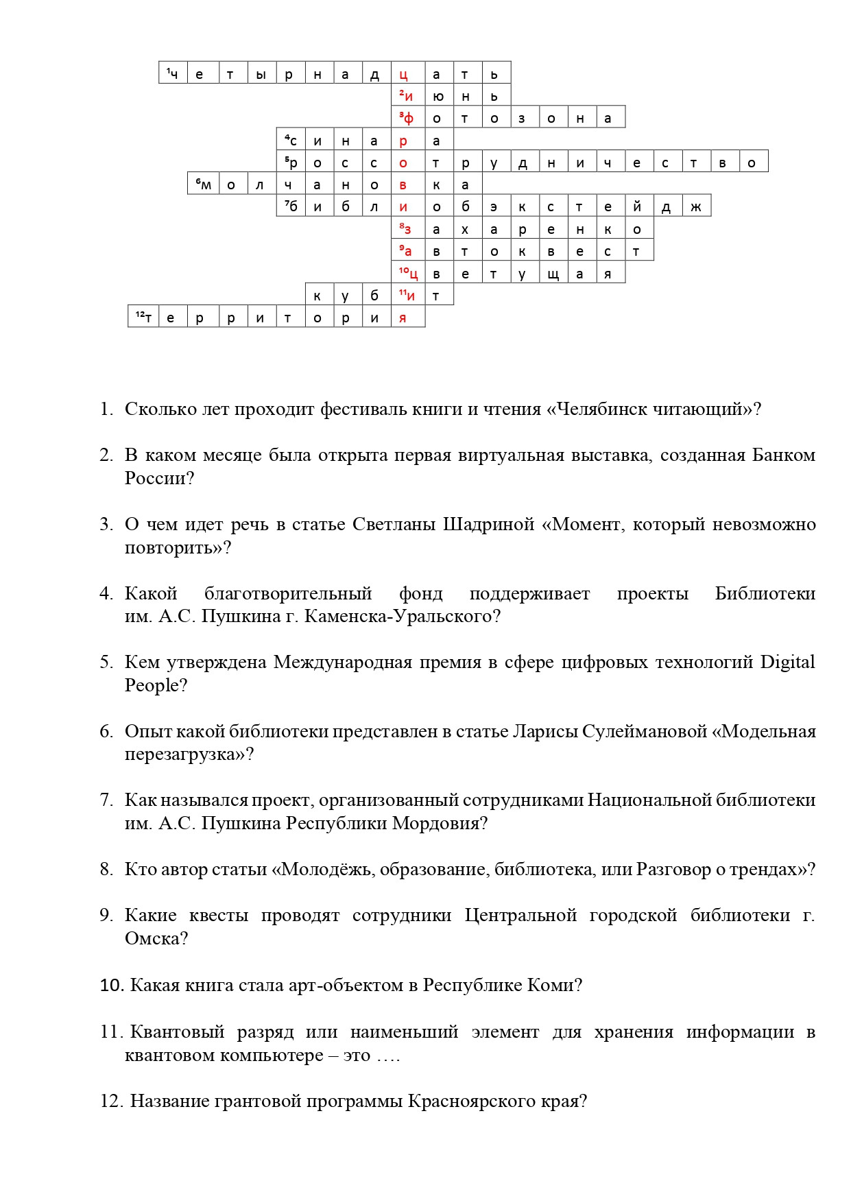 Кроссворд на тему профессии с вопросами и ответами
